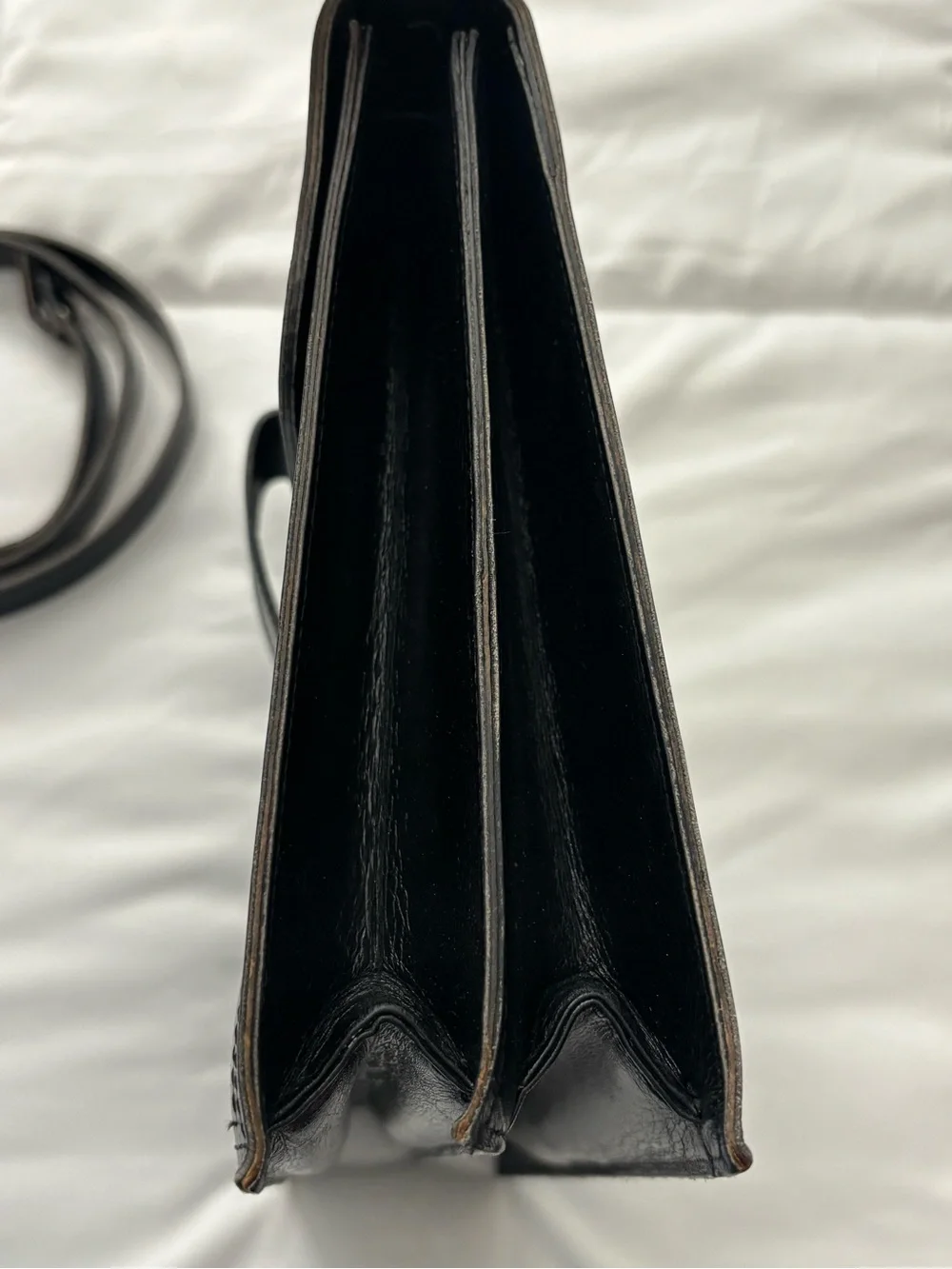 Yves Saint Laurent VTG Black Leather Shoulder Bag/Clutch, 10x7.5x3.5
